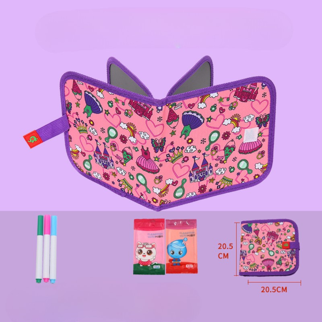Portable reusable drawing book for children