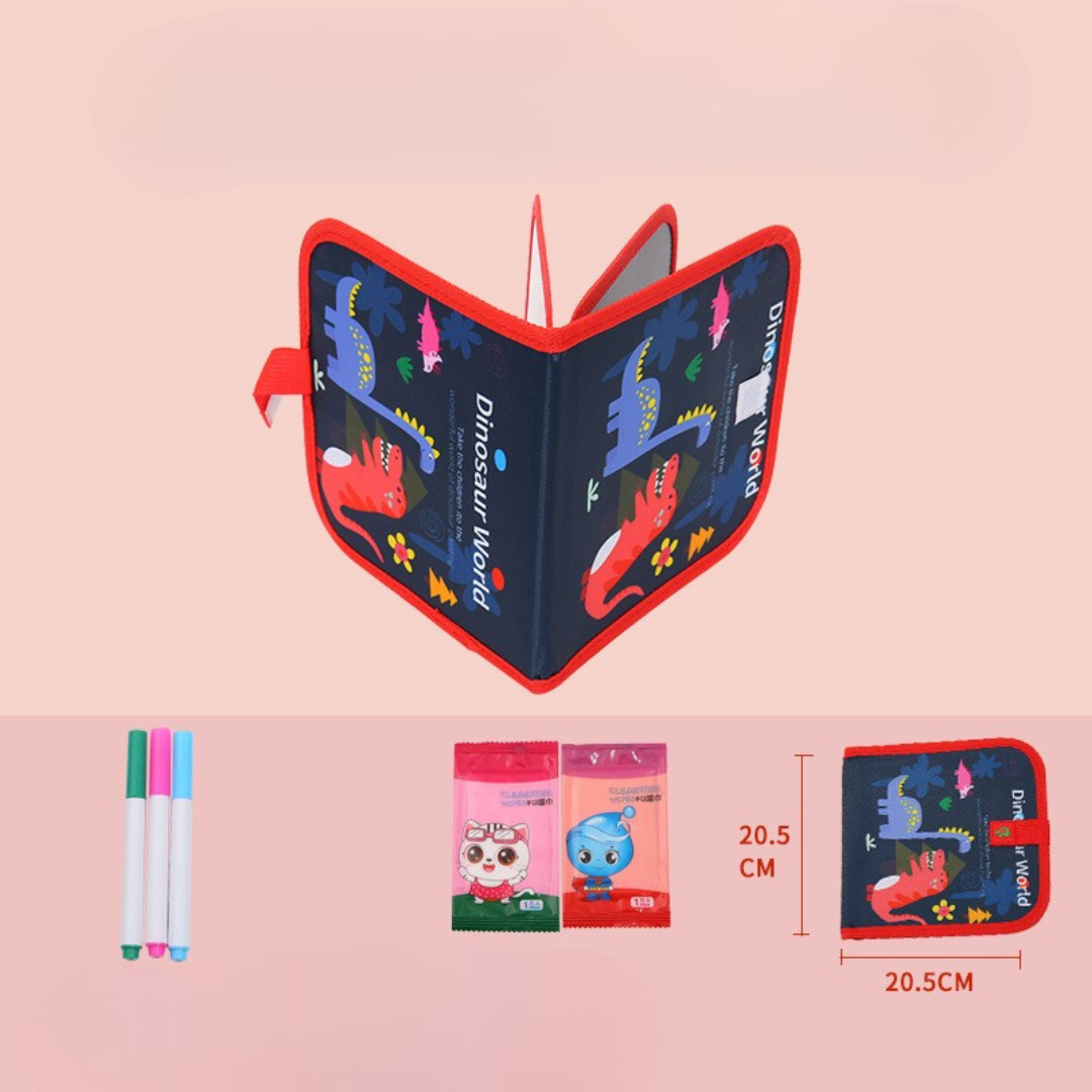 Portable reusable drawing book for children