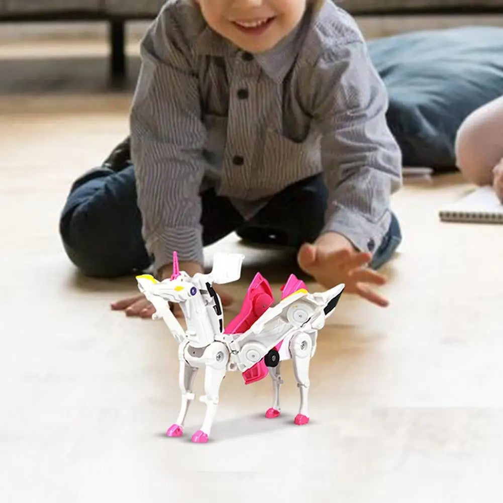 Magnetic unicorn transforming cars