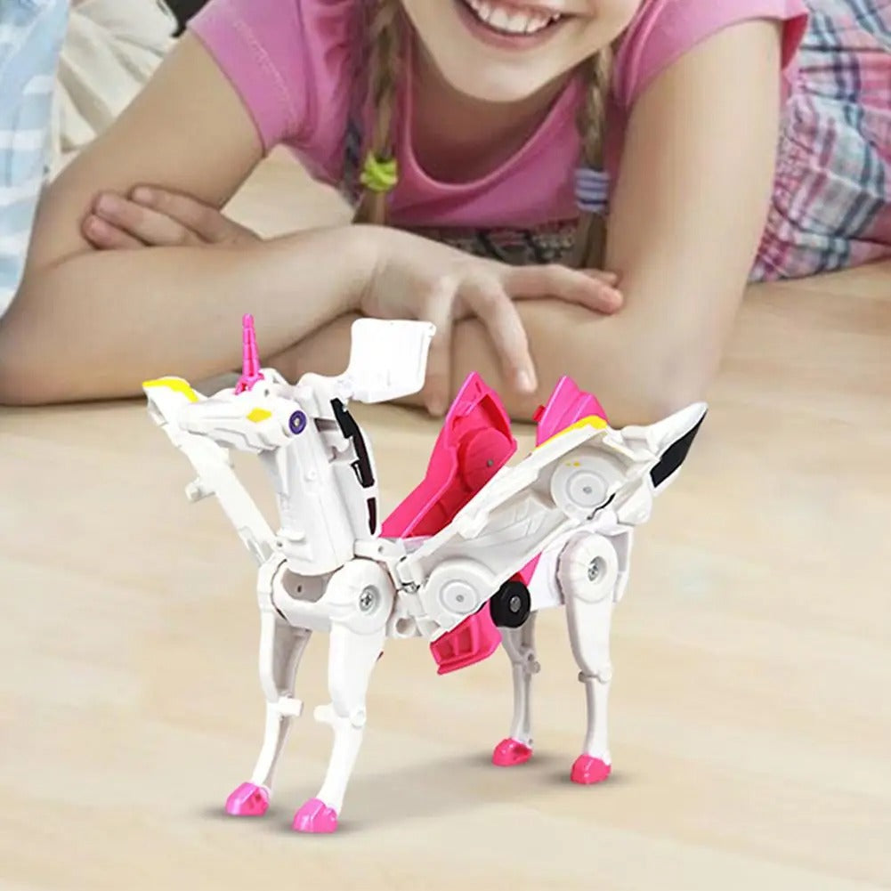 Magnetic unicorn transforming cars